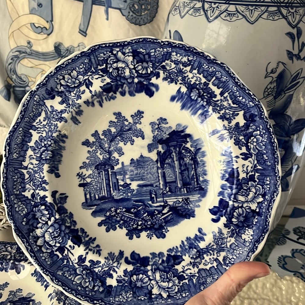 •ANTIQUE MASON’S ENGLAND FLOW BLUE• - Picture 9 of 13